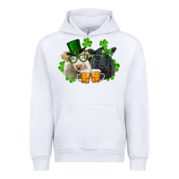 White st. patrick's day charolais and black angus cows Urban Hoodie - RanaPortraitStore