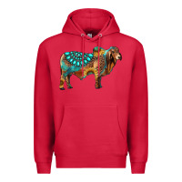 Cardinal brahman bull gemstone turquoise and sunflower Premium Hoodie - RanaPortraitStore