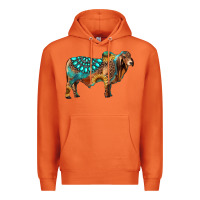 Carrot brahman bull gemstone turquoise and sunflower Premium Hoodie - RanaPortraitStore