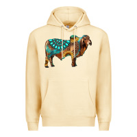 Pina Colada brahman bull gemstone turquoise and sunflower Premium Hoodie - RanaPortraitStore