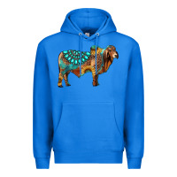 True Royal brahman bull gemstone turquoise and sunflower Premium Hoodie - RanaPortraitStore
