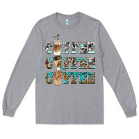 Heather Grey western coffees Long Sleeve Tee - BarkalooDesign