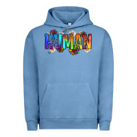 Pigment Pebble Blue human Urban Hoodie - Zillion Design Studio