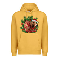 Mustard merry Christmas brahman bull Premium Hoodie - RanaPortraitStore