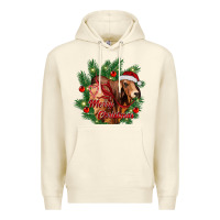 Sandshell merry Christmas brahman bull Premium Hoodie - RanaPortraitStore