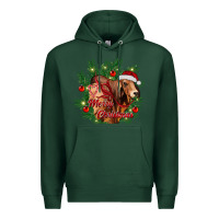 Sports Green merry Christmas brahman bull Premium Hoodie - RanaPortraitStore