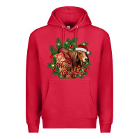 Cardinal merry Christmas brahman bull Premium Hoodie - RanaPortraitStore