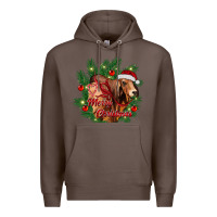 Coffee merry Christmas brahman bull Premium Hoodie - RanaPortraitStore