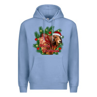 Colony Blue merry Christmas brahman bull Premium Hoodie - RanaPortraitStore