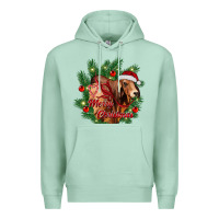 Seafoam merry Christmas brahman bull Premium Hoodie - RanaPortraitStore