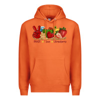 Carrot peace love strawberry with summer Premium Hoodie - texasbilliewilder