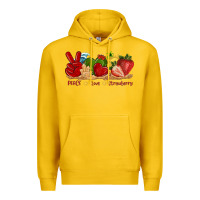 Lemon peace love strawberry with summer Premium Hoodie - texasbilliewilder