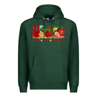 Sports Green peace love strawberry with summer Premium Hoodie - texasbilliewilder