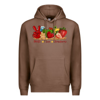 Chestnut peace love strawberry with summer Premium Hoodie - texasbilliewilder