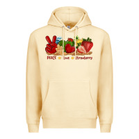 Pina Colada peace love strawberry with summer Premium Hoodie - texasbilliewilder