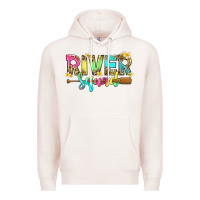 Pale Pink river squad with leopard Premium Hoodie - texasbilliewilder