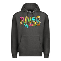 Charcoal Heather river squad with leopard Premium Hoodie - texasbilliewilder