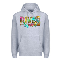 Heather Grey river squad with leopard Premium Hoodie - texasbilliewilder