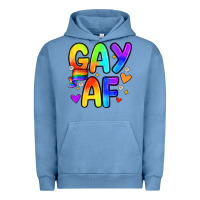 Pigment Pebble Blue gay af Urban Hoodie - Zillion Design Studio
