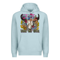Blue Mist do not harm take no bull cow skull Premium Hoodie - Zillion Design Studio
