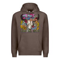 Coffee do not harm take no bull cow skull Premium Hoodie - Zillion Design Studio