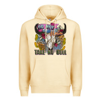 Pina Colada do not harm take no bull cow skull Premium Hoodie - Zillion Design Studio