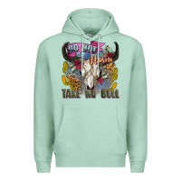 Seafoam do not harm take no bull cow skull Premium Hoodie - Zillion Design Studio