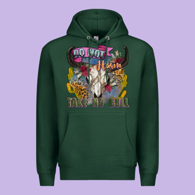 Do Not Harm Take No Bull Cow Skull Premium Hoodie Designed By Zillion Design Studio