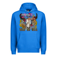 True Royal do not harm take no bull cow skull Premium Hoodie - Zillion Design Studio