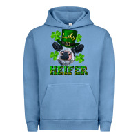 Pigment Pebble Blue lucky heifer Urban Hoodie - RanaPortraitStore