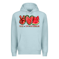 Blue Mist peace love watermelon Premium Hoodie - texasbilliewilder