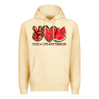 Pina Colada peace love watermelon Premium Hoodie - texasbilliewilder