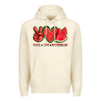 Sandshell peace love watermelon Premium Hoodie - texasbilliewilder