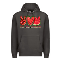Smoke peace love watermelon Premium Hoodie - texasbilliewilder