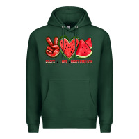 Sports Green peace love watermelon Premium Hoodie - texasbilliewilder