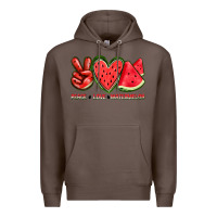 Coffee peace love watermelon Premium Hoodie - texasbilliewilder