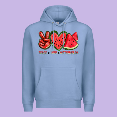 Peace Love Watermelon Premium Hoodie Designed By Texasbilliewilder