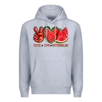 Heather Grey peace love watermelon Premium Hoodie - texasbilliewilder