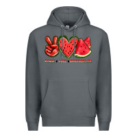 Rock peace love watermelon Premium Hoodie - texasbilliewilder