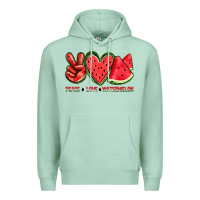 Seafoam peace love watermelon Premium Hoodie - texasbilliewilder