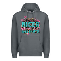 Rock i'll try to be nicer if you'll try ti be smarter Premium Hoodie - AdoDesignShop