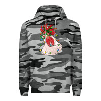 Slate Camo christmas rooster with lights Premium Hoodie - RanaPortraitStore