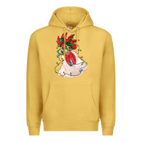 Antique Gold christmas rooster with lights Premium Hoodie - RanaPortraitStore