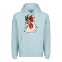Blue Mist christmas rooster with lights Premium Hoodie - RanaPortraitStore