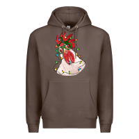 Coffee christmas rooster with lights Premium Hoodie - RanaPortraitStore