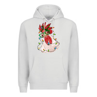 Dove Grey christmas rooster with lights Premium Hoodie - RanaPortraitStore