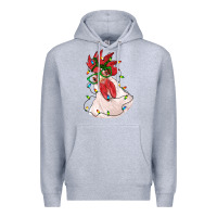 Heather Grey christmas rooster with lights Premium Hoodie - RanaPortraitStore