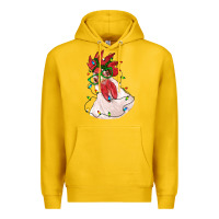 Lemon christmas rooster with lights Premium Hoodie - RanaPortraitStore