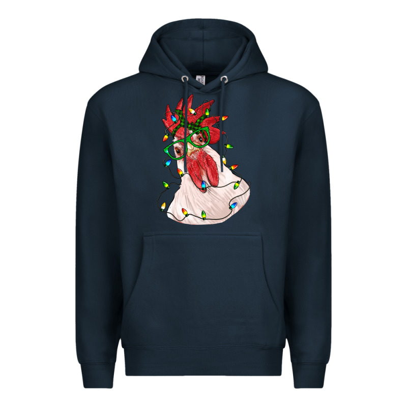 Christmas Rooster With Lights Premium Hoodie by RanaPortraitStore | Teevron