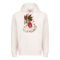 Pale Pink christmas rooster with lights Premium Hoodie - RanaPortraitStore
